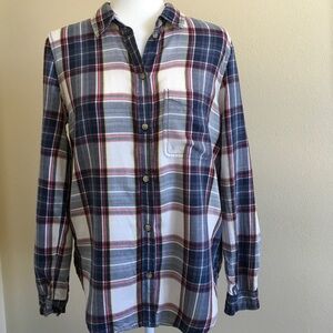 Plaid Lightweight Red White & Blue Button Down